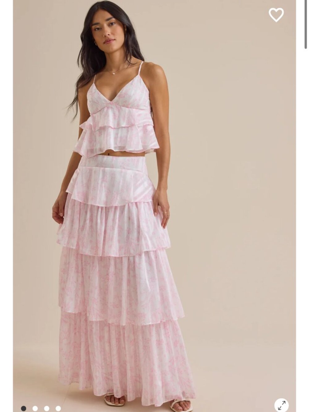 Altar'd State Rosie Tiered Skirt NWT Floral Pink Summer Skirt - Picture 2 of 4